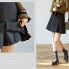 Inner Shorts Paneled A-line Mini Skirt