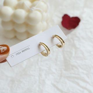 925 Sterling Silver Mini Hoop Earring 1 Pair - 925 Sterling Silver Mini Hoop Earring - Gold - One Size