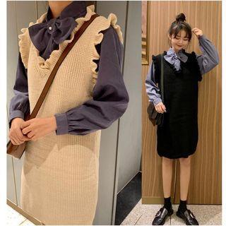 Tie-front Shirt / Sleeveless Dress