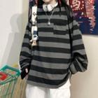 Long Sleeve Oversized Striped T-shirt