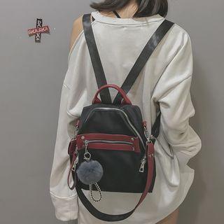 Pompom Nylon Backpack