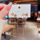 Star Drop Earring E3021 - 1 Pair - Gold - One Size