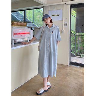 Plus Size Mickey Mouse Maxi Shirtdress