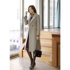 Double-breasted Contrast-cuff Slim Coat