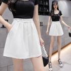 High-waist Mini A-line Dress Skort