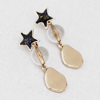 Alloy Star Dangle Earring 1 Pair - Clip On Earrings - One Size