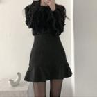 Velvet Blouse / Mini Skirt