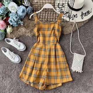 Gingham Sleeveless Playsuit
