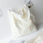 Floral Embroidered Shopper Bag White - One Size