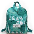 Print Canvas Backpack With Pouch