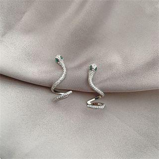 Snake Rhinestone Alloy Earring