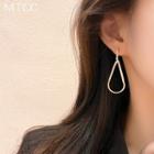 Rhinestone Droplet Alloy Dangle Earring 1 Pair - Gold - One Size