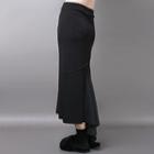 High-waist Chiffon Panel Midi Skirt