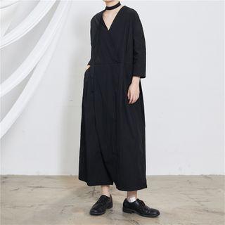 Asymmetrical Long-sleeve Jumpsuit