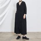 Asymmetrical Long-sleeve Jumpsuit
