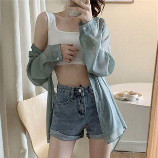 Sheer Shirt / Cropped Tank Top