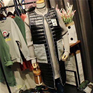 Pocketed Long Padded Vest