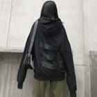 Oversized Details Hooded Pullover Black - One Size