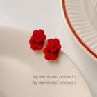 Flower Stud Earring 1 Pair - E4703 - Red - One Size