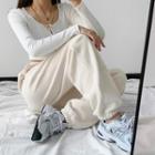 Loose-fit Fleece Harem Pants