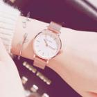 Set: Milanese Strap Watch + Branches Open Bangle