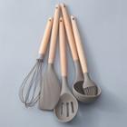 Wooden Handle Spatula / Whisk / Cooking Oil Brush / Strainer Ladle / Set