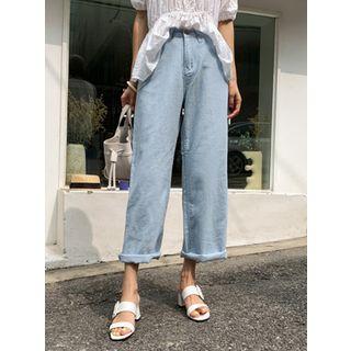 Pastel-color Wide-leg Pants