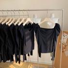 Puff Sleeve Plain T-shirt