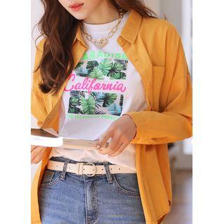 California Foliage-printed T-shirt