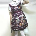 Short-sleeve Shirt / Sleeveless Printed Mini Dress