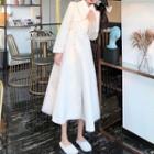 Double-breasted Lace-up Long Coat