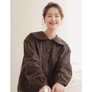 Peterpan-collar Floral Blouse