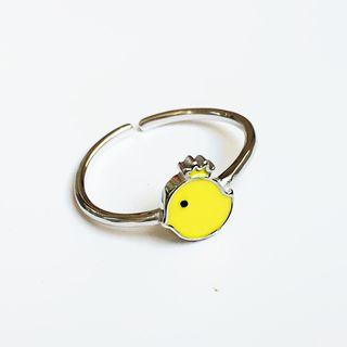 Chick 925 Sterling Silver Ring Silver + Yellow - One Size