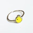 Chick 925 Sterling Silver Ring Silver + Yellow - One Size