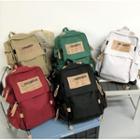 Couple Matching Label Applique Backpack
