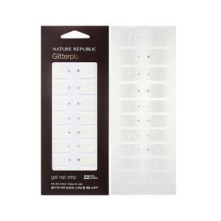 Nature Republic - Glitterpia Gel Nail Strip (6 Types) Wedding Flash