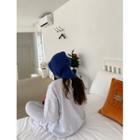 Plus Size Pile-lined Letter Sweatshirt