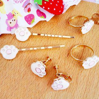 Paw Stud Earrings / Clip-on Earrings / Necklace / Hair Pin
