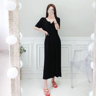 Button-front T-shirt Dress