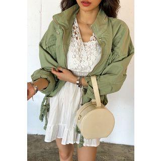 Cord-detail Dual-pocket Safari Jacket