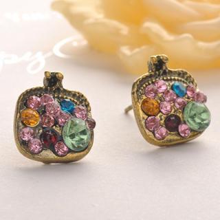 Colorful Diamond Little Bag Earring One Size