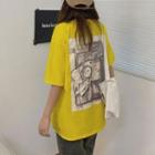 Short-sleeve Watch Print T-shirt