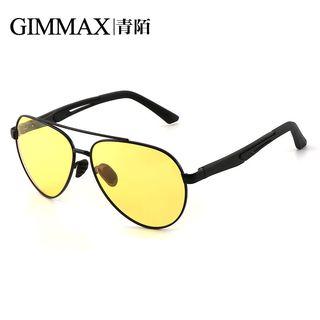 Double-bridge Metal Frame Polarized Night Driving Eyeglasses