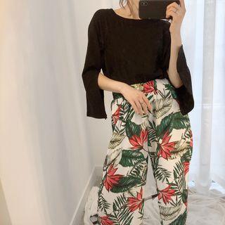 Long Sleeve Tee / Wide Leg Pants
