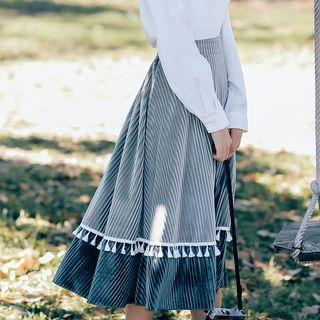 Tasseled Midi Skirt