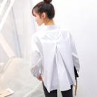 Shirred Long-sleeve Shirt