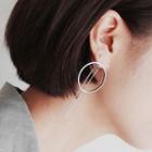 Tasseled Sterling Silver Hoop Earrings