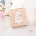 Embroidered Corduroy Sanitary Pouch