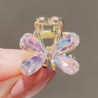 Butterfly Faux Crystal Hair Clamp Ly1405 - Pink & Gold - One Size