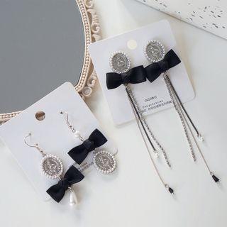 Embossed Ballet Dancer Bow Dangle Earring (various Designs)